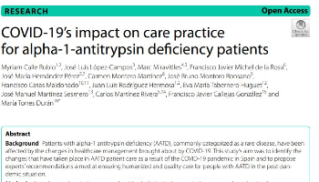 Reciente publicación sobre el Impacto del COVID-19 en la práctica clínica de los pacientes con DAAT